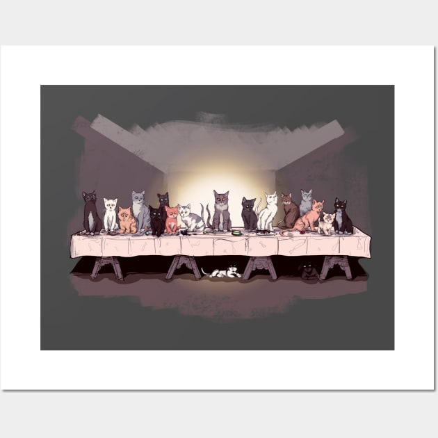 The Cat Supper Wall Art by LVBart